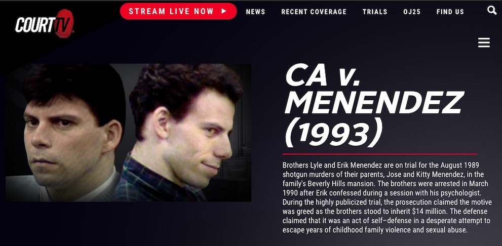 The 1993 Menendez Brothers murder trial is finally streaming online
